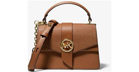 michael michael kors greenwich extra-small saffiano leather satchel